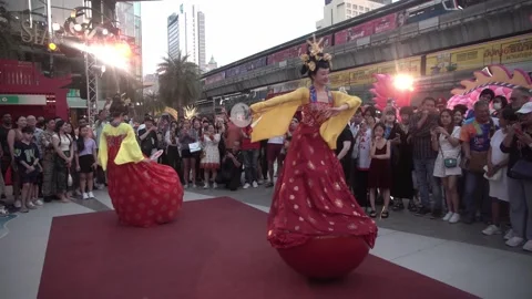 Chinese art performance during the Chinese Lunar New Year 2024. Stock Footage 293689508