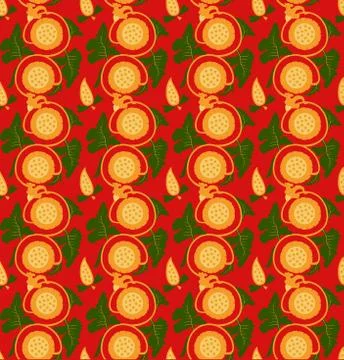 Chinese asian seamless vector pattern background. Traditional flower ornament. Stock Illustration