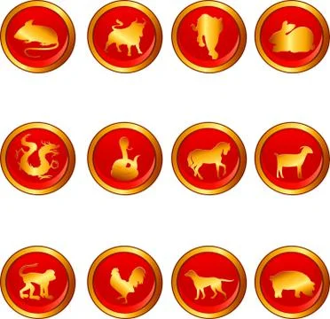 Chinese astrology Illustrazione stock
