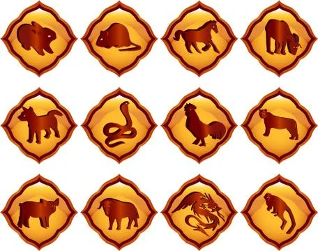 Chinese astrology Illustrazione stock