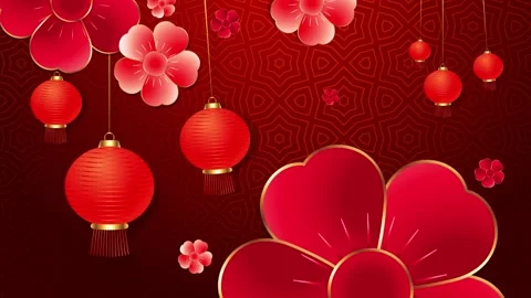 Chinese Background Loop Video Stock Footage 343916019