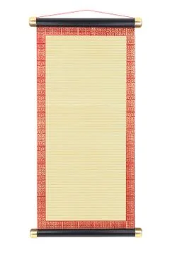 Chinese bamboo scroll 스톡 사진