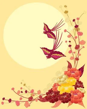 Chinese bird design Stock Illustration