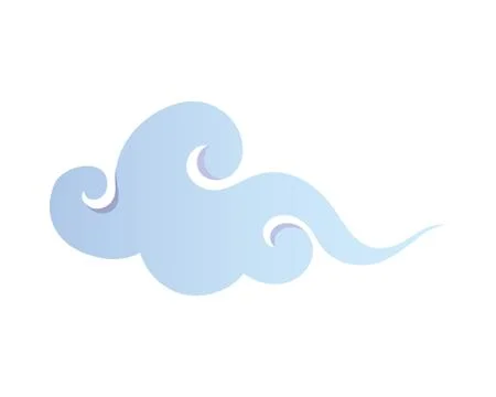 Chinese blue cloud vector design Stock Illustration