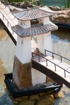 Chinese bridge close up Stock Photos