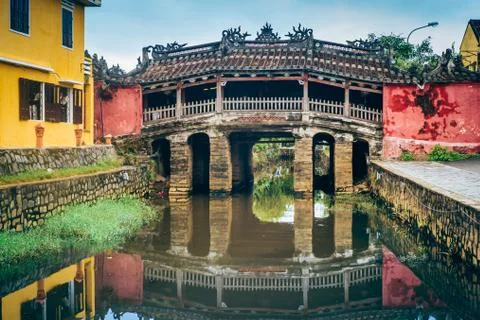 Chinese bridge in Hoi An Stock Photos