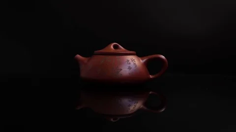 Chinese brown tea pot Stock Footage 113113127