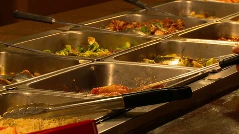 Chinese Buffet Stock Footage 72090272