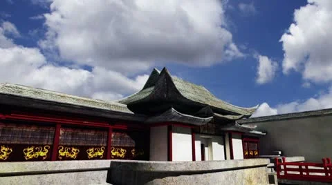 Chinese Building Clouds Timelapse 05 Stock-Footage 8894160