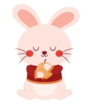 Chinese bunny design Stock Illustration
