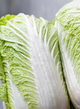 Chinese cabbage, selective focus, close-up Stock Photos