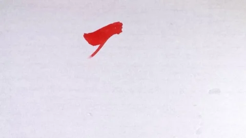 Chinese calligraphy of "Beheaded" Stock Footage 70077286