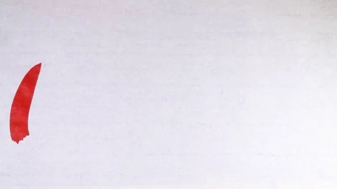 Chinese calligraphy of "Wind, Forest, Fire, Mountain" Stock Footage 70077508