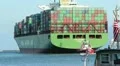 Chinese Cargo Ship In Channel HD Footage