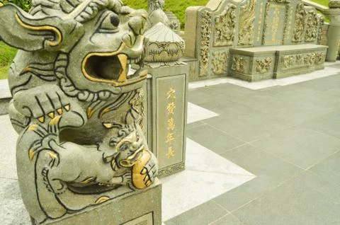 Chinese cemetery in Central Java, Indonesia Foto stock