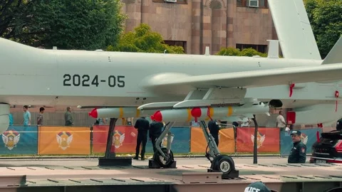 Chinese CH-4B UAVs 10 (Editorial) Video stock 336286111