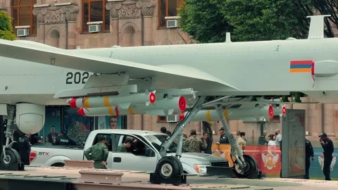 Chinese CH-4B UAVs 13 (Editorial) Video stock 336286292