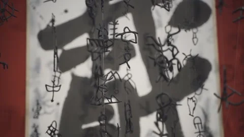 Chinese character art Stock Footage 165034571