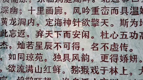 Chinese characters writing on a wall Stock Footage 118472809