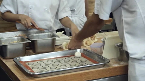 Chinese chefs at work in kitchen Stock Footage 60265369