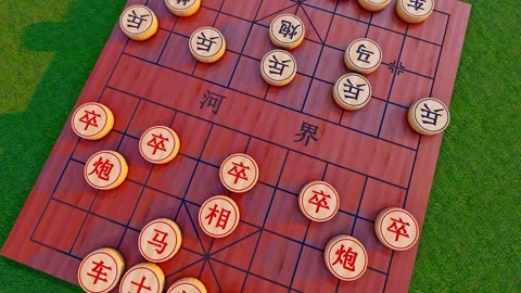 Chinese chess, chess game, chess life, chess competition Stock Footage 265141761