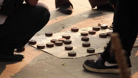 Chinese chess players Stock Footage 77423348