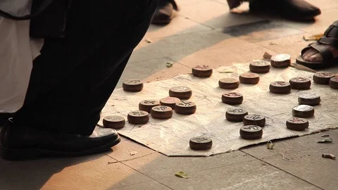 Chinese chess players Stock Footage 77426855