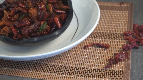 Chinese chilli fried shrimp paste Stock Footage 111748952