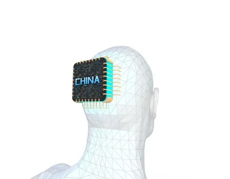 Chinese chip, artificial intelligence technology Illustration
