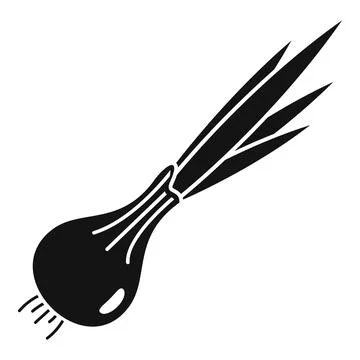 Chinese chive icon simple . Onion garlic Stock Illustration