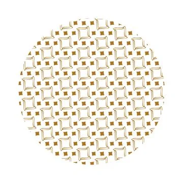 Chinese Circle Asian Pattern Curved Golden Squares Illustrazione stock