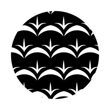 Chinese Circle With Asian Pattern Of Shell Scales Illustrazione stock