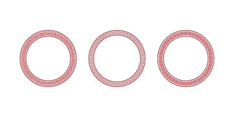 Chinese Circle Pattern set Stock Illustration