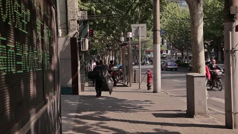 Chinese city of Shanghai. Stock Footage 83726563