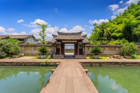 Chinese classical architecture landscape Stock Photos