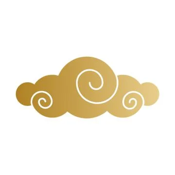 Chinese cloud gold vector design Stock Illustration