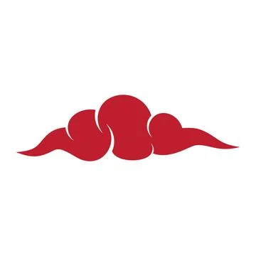 Chinese cloud or japan cloud icon Illustrazione stock