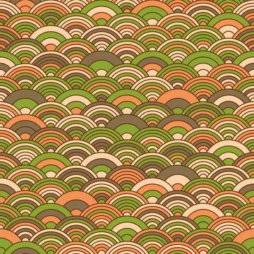 Chinese cloud or river seamless pattern vector. Traditional Asian background  Stock Illustration