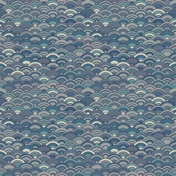 Chinese cloud or river seamless pattern vector. Traditional Asian background  Illustrazione stock