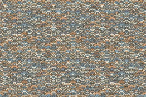 Chinese cloud or river seamless pattern vector. Traditional Asian background  Stock Illustration