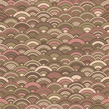 Chinese cloud or river seamless pattern vector. Traditional Asian background  Stock Illustration