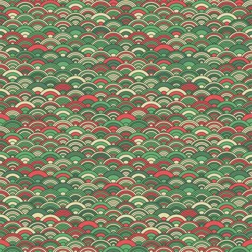 Chinese cloud or river seamless pattern vector. Traditional Asian background  Stockillustratie