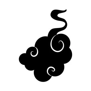 Chinese cloud silhouette cute Stock Illustration