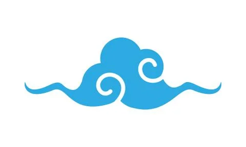 Chinese cloud sky isolated icon Illustrazione stock