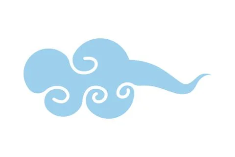 Chinese cloud sky isolated icon Stock Illustration