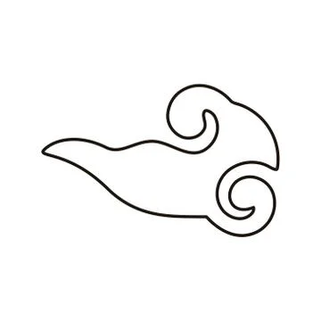 Chinese cloud sky line style icon Illustrazione stock