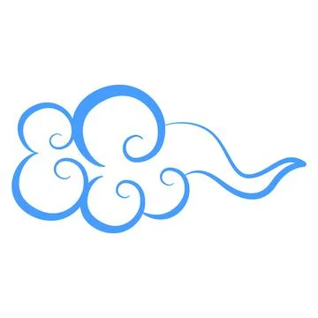 Chinese clouds vector format isolated on white Stock Illustration