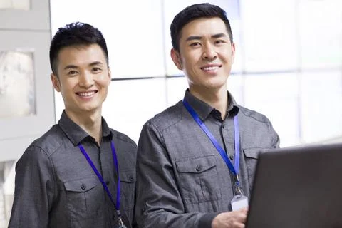  Chinese Computer programmers at work Beijing China Copyright: xLanexOatey... Stock-Fotos