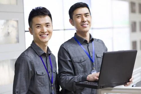  Chinese Computer programmers at work Beijing China Copyright: xLanexOatey... Stock-Fotos