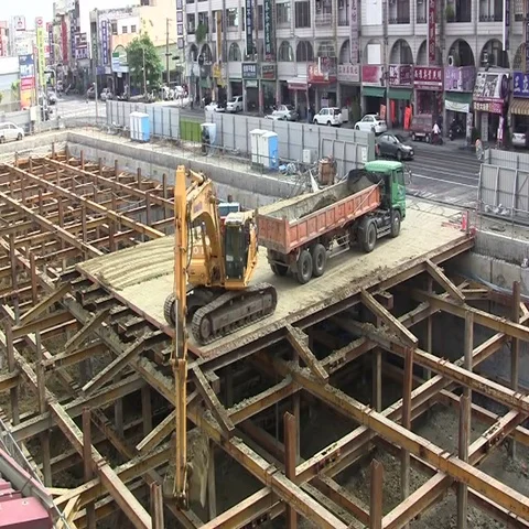 Chinese construction site (time lapse) Stock Footage 69559027